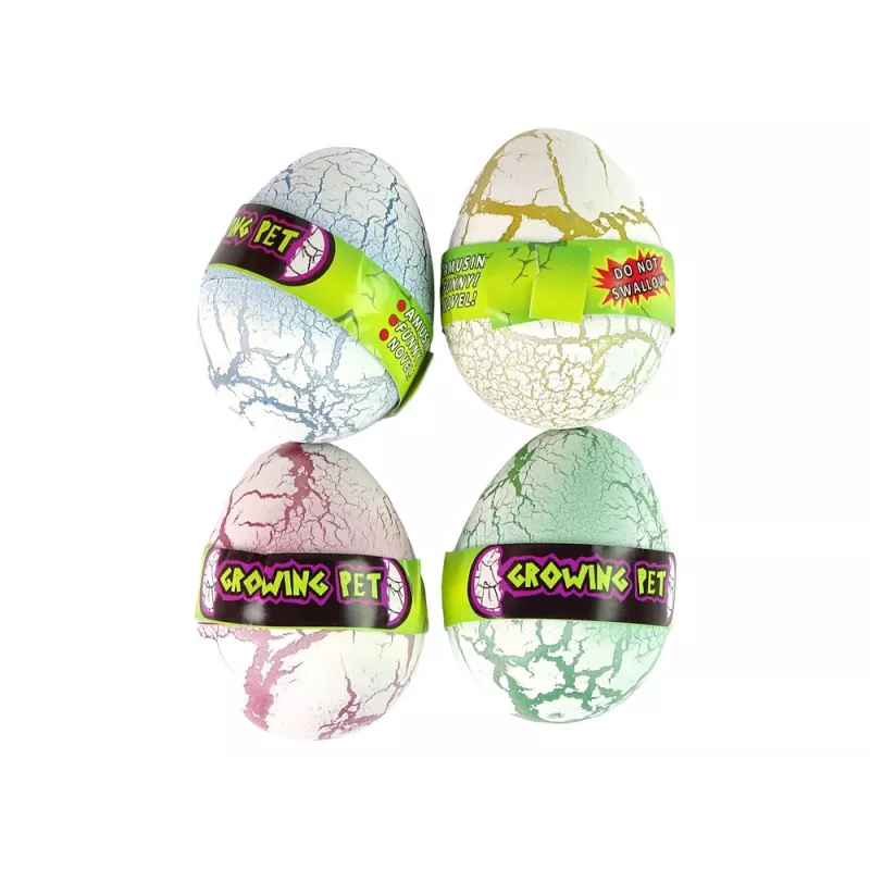 LEAN TOYS Hatching Magic uovo di dinosauro che cresce 6 cm bianco
