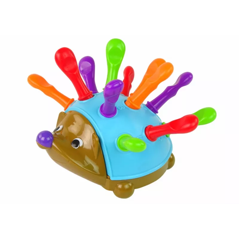 LEAN TOYS Puzzle riccio blu aculei colorati