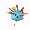 LEAN TOYS Puzzle riccio blu aculei colorati