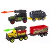 LEAN TOYS Set elicottero dinosauri veicoli 8 pezzi colorati