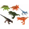 LEAN TOYS Set elicottero dinosauri veicoli 8 pezzi colorati