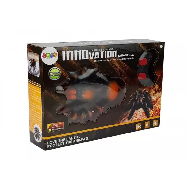 LEAN TOYS Ragno gigante a batteria radiocomandato R/C nero-arancio