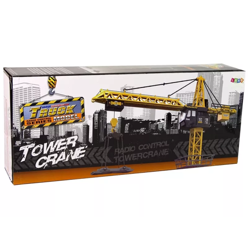 LEAN TOYS Grande gru con radiocomando altezza 183 cm 2 piani di lavoro