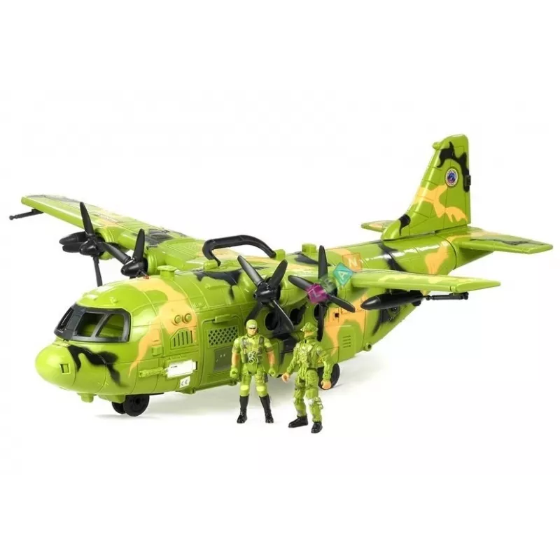 LEAN TOYS aereo militare gigante 55cm con accessori