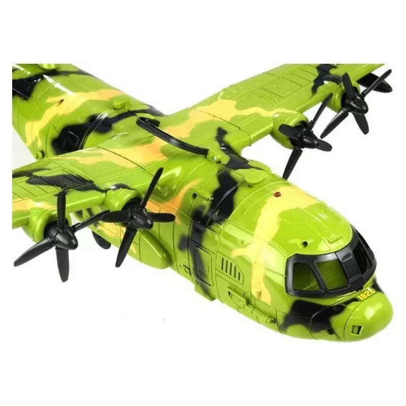 LEAN TOYS aereo militare gigante 55cm con accessori