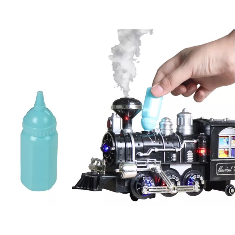LEAN TOYS Treno gigante con suono, luce e fumo 206,5 cm x 153,5 cm