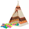 LEAN TOYS tenda tipi indiana base per bambini + 60 palline 155 cm