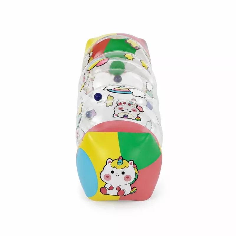LEAN TOYS rullo strisciante gonfiabile per neonati unicorno 48 x 20 cm