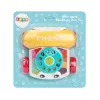 LEAN TOYS Telefono trainabile interattivo colorato con ruote