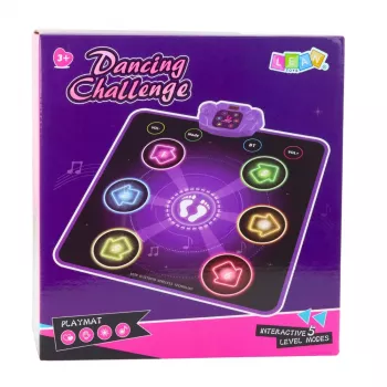 Tappeto da ballo interattivo LEAN TOYS per bambini con Bluetooth 5.0, 5 modalità di gioco e 3 lingue