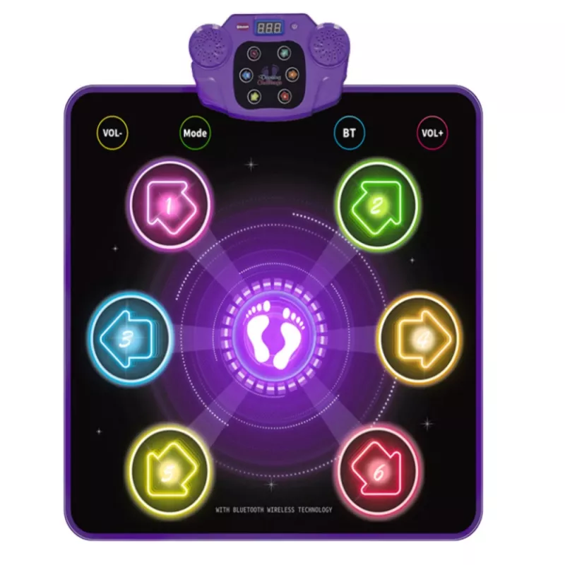 Tappeto da ballo interattivo LEAN TOYS per bambini con Bluetooth 5.0, 5 modalità di gioco e 3 lingue