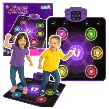 Tappeto da ballo interattivo LEAN TOYS per bambini con Bluetooth 5.0, 5 modalità di gioco e 3 lingue