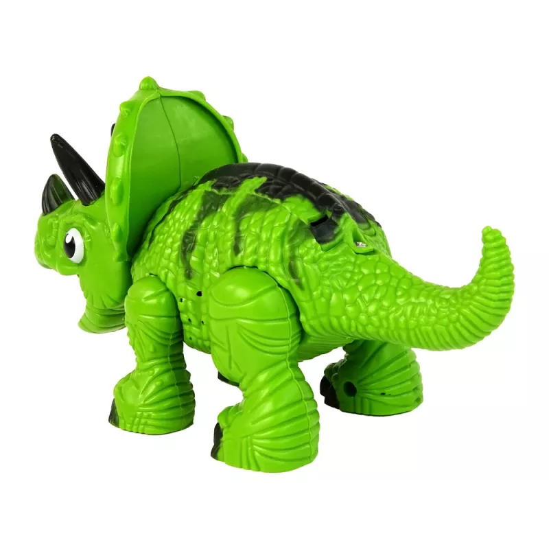 LEAN TOYS Dinosauro interattivo Triceratops vapore acqua suono verde