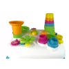 LEAN TOYS Tavolo didattico interattivo con pista a sfere e scivolo blu