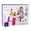 LEAN TOYS Tavolo didattico interattivo con smistamento palline e scivolo rosa