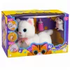 LEAN TOYS gattino interattivo con biberon e piccoli suoni melodie registrazione bianco