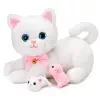LEAN TOYS gattino interattivo con biberon e piccoli suoni melodie registrazione bianco