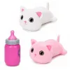 LEAN TOYS gattino interattivo con biberon e piccoli suoni melodie registrazione bianco