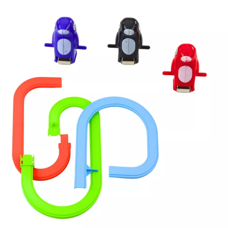 LEAN TOYS set scivolo interattivo pinguino per bambini