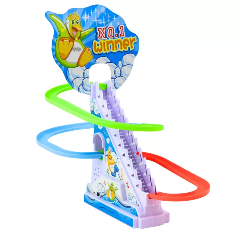 LEAN TOYS set scivolo interattivo pinguino per bambini