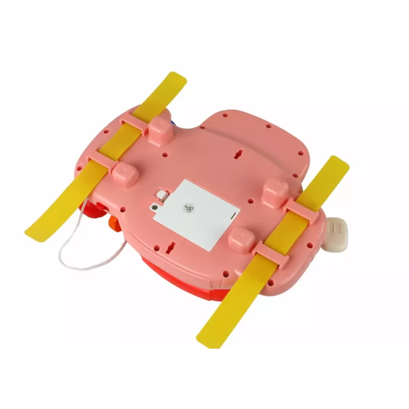 LEAN TOYS Volante rosa interattivo simulatore di guida multifunzionale