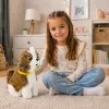 LEAN TOYS Cane peluche interattivo pelo morbido razza Shih Tzu
