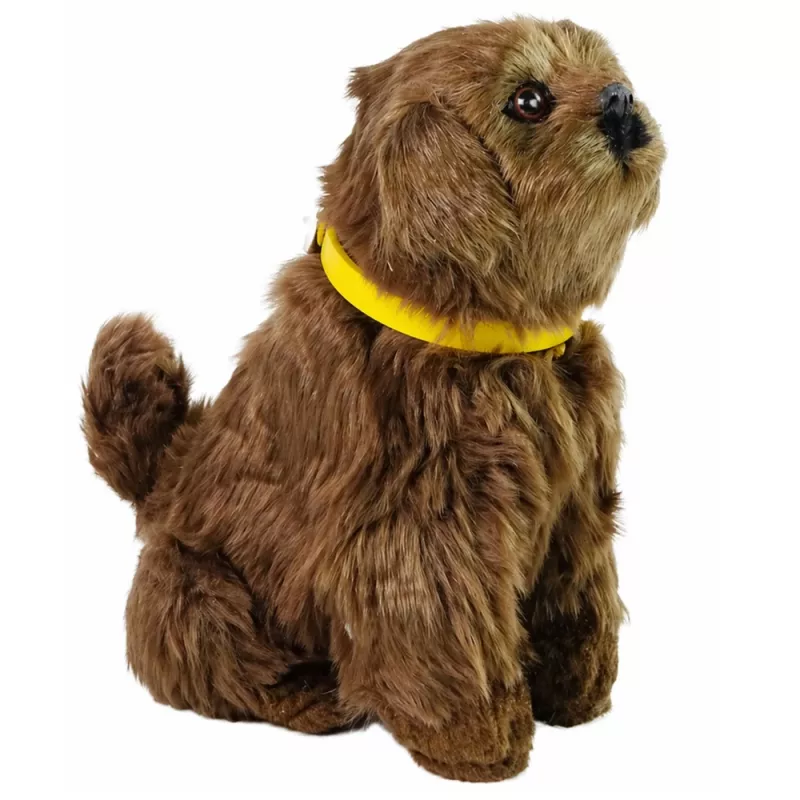 LEAN TOYS Cane peluche interattivo pelo morbido accarezza la testa e scopri le funzioni