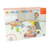 LEAN TOYS Camminatore interattivo e tavolo attività 2in1 rosa