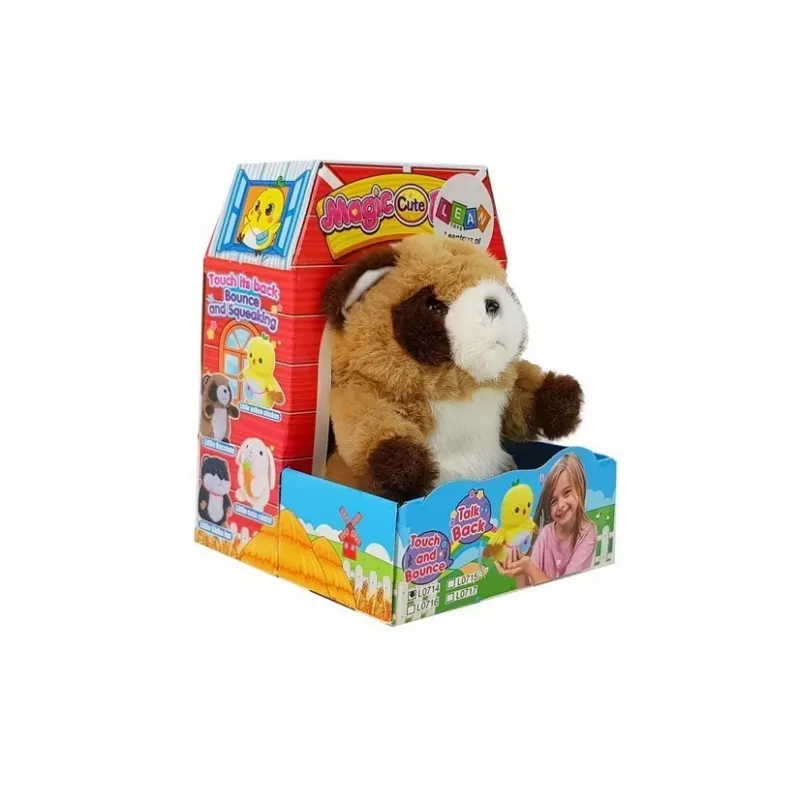 LEAN TOYS Peluche interattivo procione da ripetizione