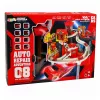 LEAN TOYS parcheggio multipiano interattivo con autolavaggio e officina – set gioco vigili del fuoco con 8 auto