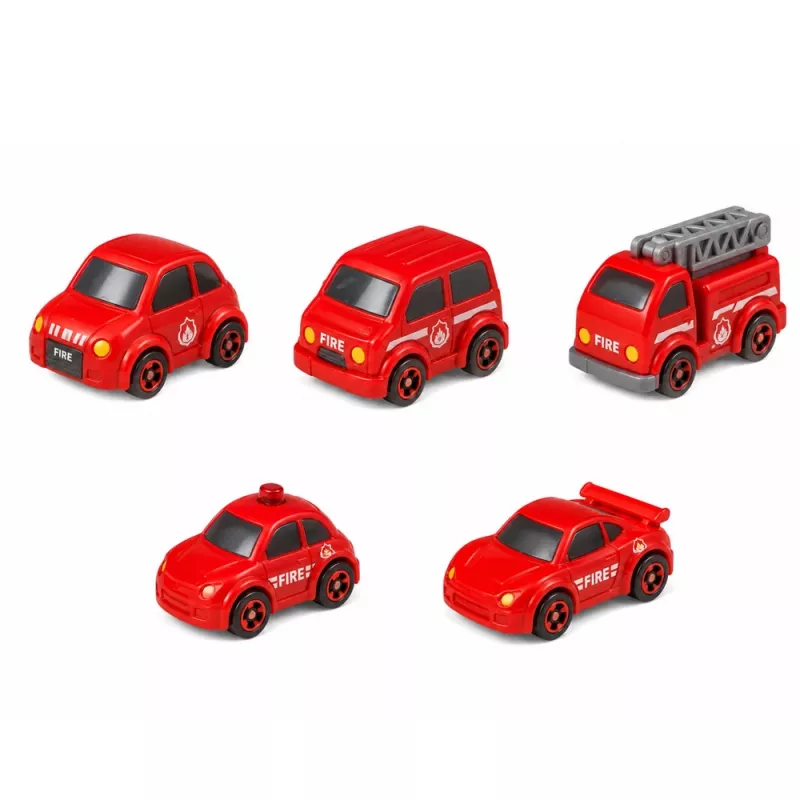 LEAN TOYS parcheggio multipiano interattivo con autolavaggio e officina – set gioco vigili del fuoco con 8 auto