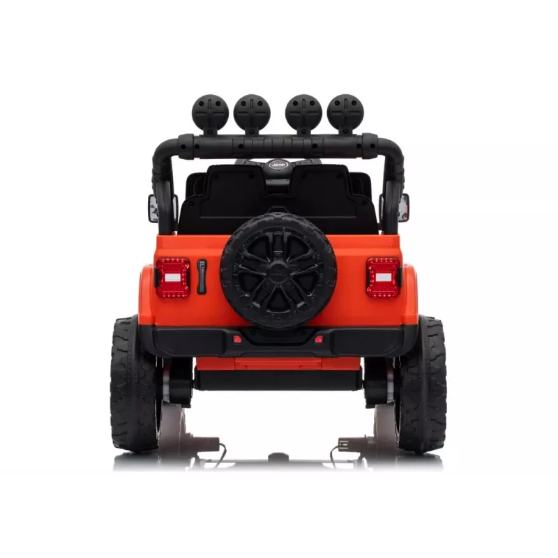 LEAN TOYS Jeep Rubicon DK-JWR558 24V arancione veicolo a batteria per bambini con telecomando per genitori