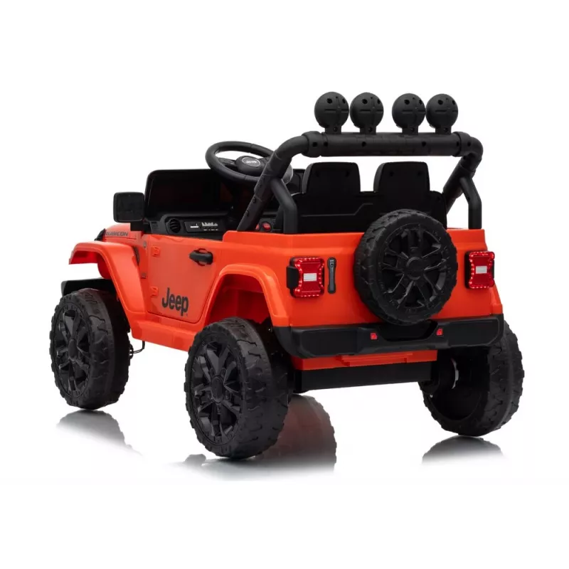LEAN TOYS Jeep Rubicon DK-JWR558 24V arancione veicolo a batteria per bambini con telecomando per genitori