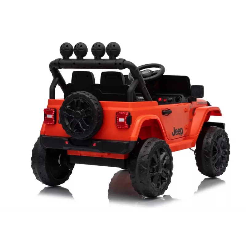 LEAN TOYS Jeep Rubicon DK-JWR558 24V arancione veicolo a batteria per bambini con telecomando per genitori