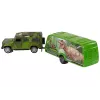 LEAN TOYS set veicolo Jeep con rimorchio dinosauro da trainare