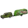 LEAN TOYS set veicolo Jeep con rimorchio dinosauro da trainare