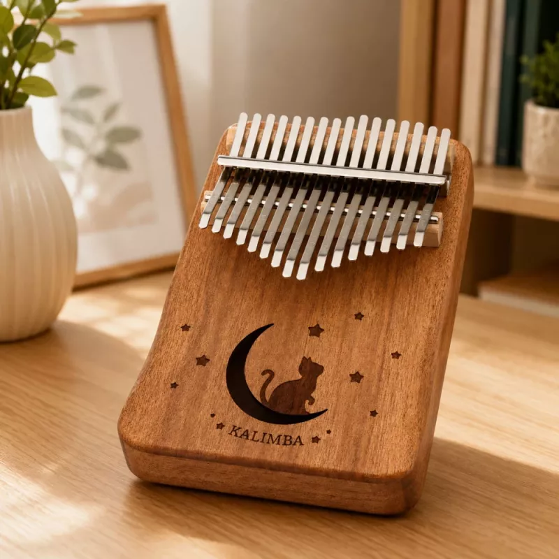 LEAN TOYS kalimba 17 tasti strumento musicale in legno con custodia accessorio