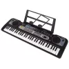 LEAN TOYS Tastiera con microfono strumento musicale per bambini nero
