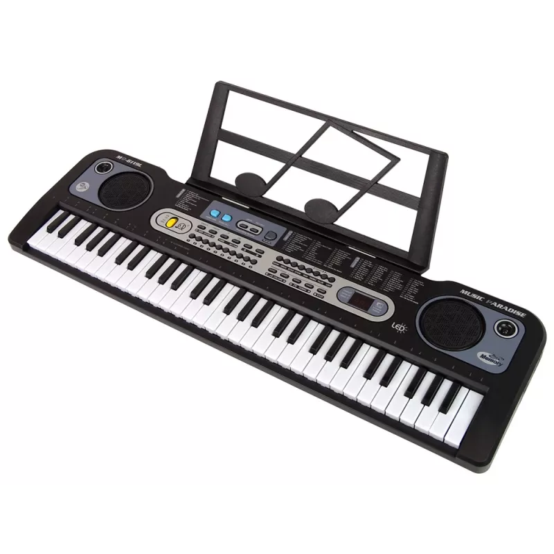 LEAN TOYS Tastiera con microfono strumento musicale per bambini nero