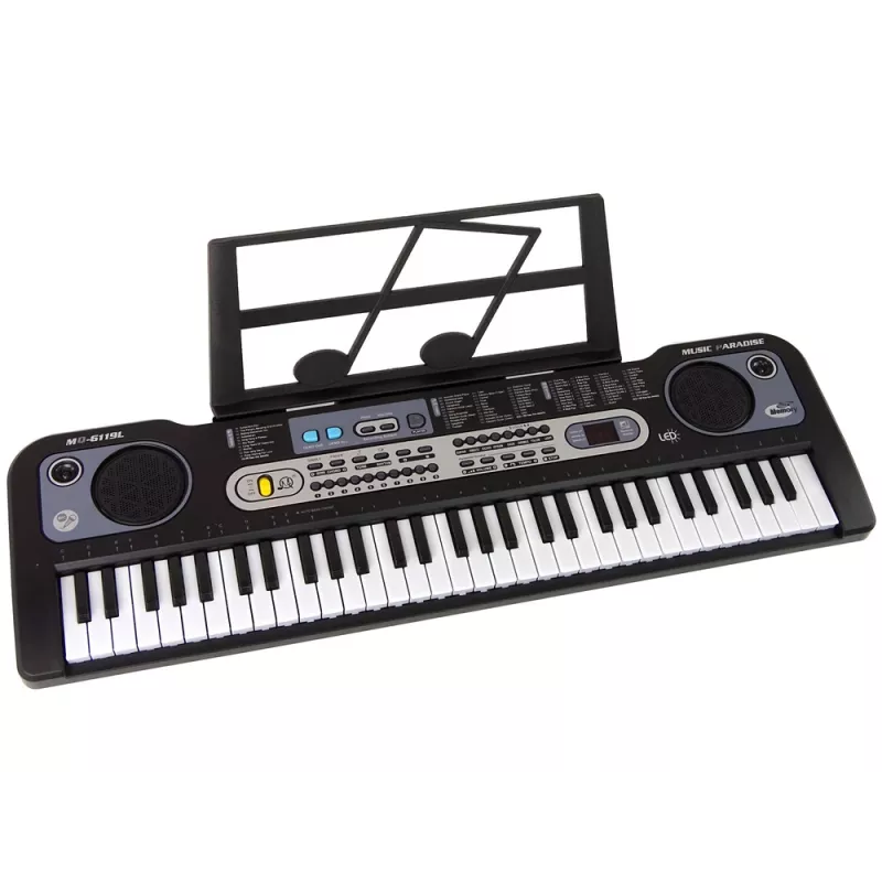 LEAN TOYS Tastiera con microfono strumento musicale per bambini nero