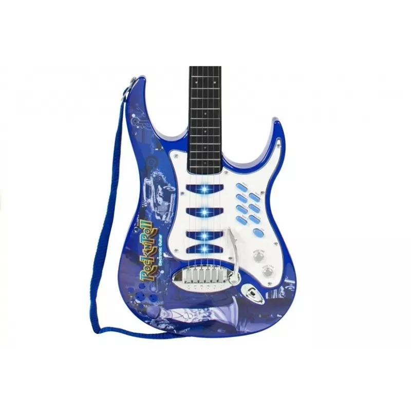 LEAN TOYS amplificatore per chitarra giocattolo per bambini con microfono e ingresso MP3 - set strumento musicale da 3 anni