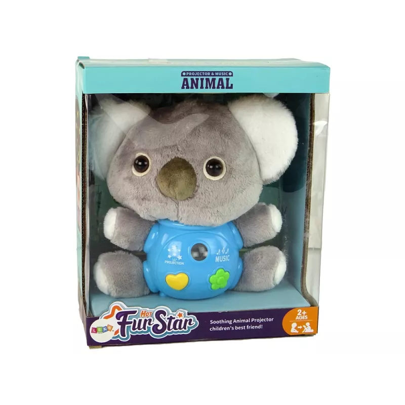 LEAN TOYS Koala proiettore suono giocattolo interattivo grigio