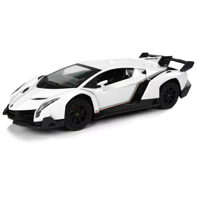 LEAN TOYS Lamborghini Veneno 1:24 auto radiocomandata, bianca con 2.4GHz e luci