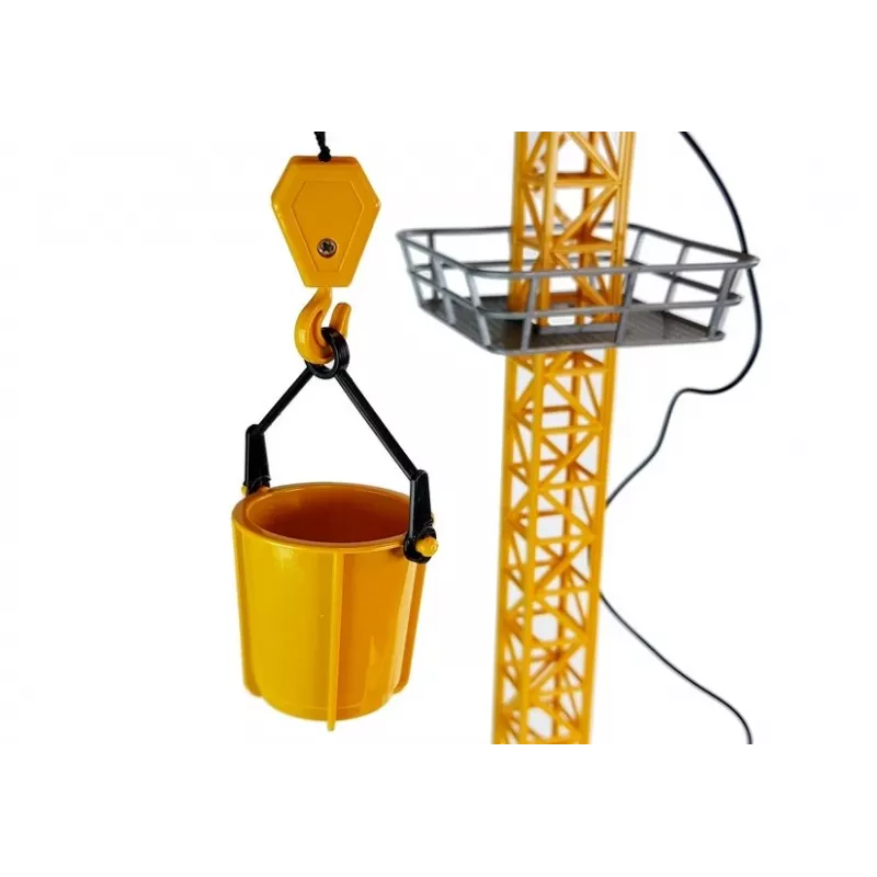 LEAN TOYS grande gru da cantiere con gancio regolabile radiocomandato, 182 cm