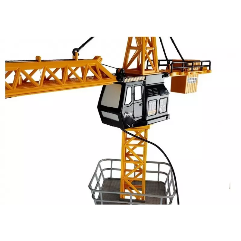 LEAN TOYS grande gru da cantiere con gancio regolabile radiocomandato, 182 cm
