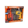LEAN TOYS Grande cassetta attrezzi fai da te + trapano a batteria set per hobbisti