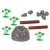 LEAN TOYS Grande set di figure animali selvatici Safari + accessori 34 elementi