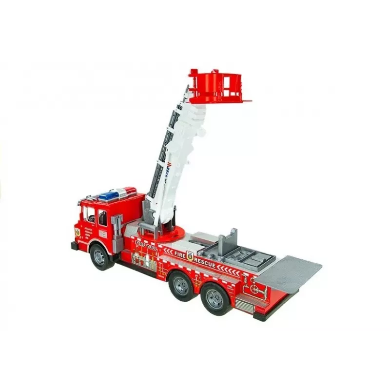 LEAN TOYS grande set vigili del fuoco con camion dei pompieri, personaggi e casco quad per bambini