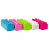 LEAN TOYS Grandi mattoncini allungati in sacchetto con adesivi colorati – 20 pezzi