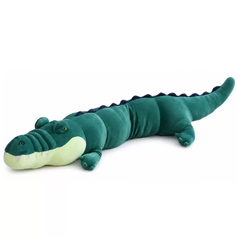 LEAN TOYS Grande coccodrillo peluche mascotte peluche realistico verde 150 cm